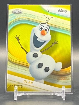 2025 Topps Chrome Disney Olaf Yellow Refractor #/275 Frozen #113 - Image 1 of 3