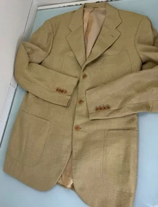 Giacca Blazer Luciano Barbera 52L Misto Lana Lino Fodera Bemberg Made in Italy - Foto 1 di 11