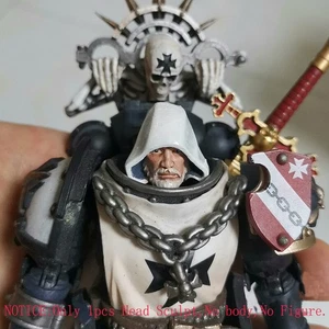Delicate 1/18 Scale Chapel Man Head Sculpt Fit 3.75" Joytoy Warhammer 40K Figure - Picture 1 of 5