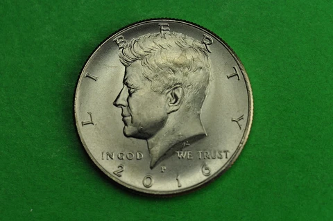 2016-P GEM BU Mint State Kennedy US Half Dollar Coin Cover