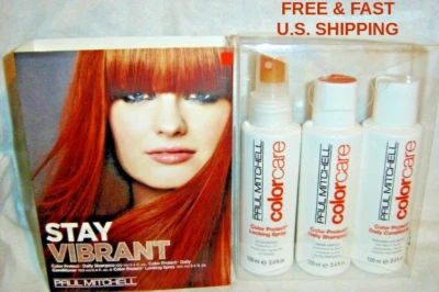 STAY VIBRANT Color Protect Shampoo+Conditioner+Spray Paul Mitchell NEW SET OF 3  - Image 1 of 3