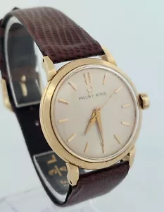 Omega Maury King Automatik Bumper 14k Gold 33,5mm 17J Swiss Uhr Cal. 351, läuft - Bild 1 von 16