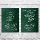 Barbecue Bbq Patent Prints Set Of 2 Bbq Gift Restaurant Art Cooking Wall Art