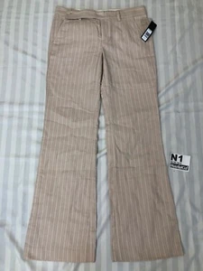 New MARC JACOBS Cotton Newsprint Beige Stripe Women Dress Pant Size 8 NWT$238☕N1 - Picture 1 of 12