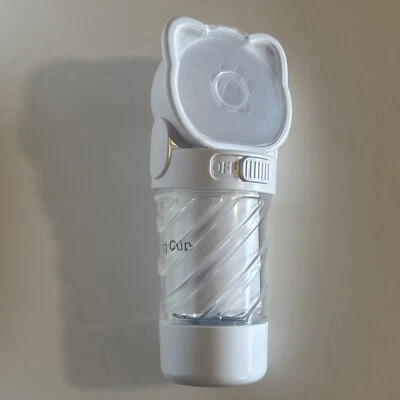 Small Dog Water Bottle - 12OZ Pet Water Bottle with Food Container Travel White - Image 1 of 4