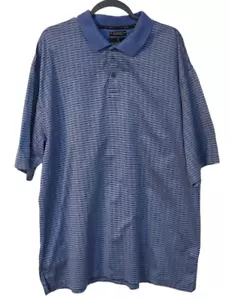 Gary Player Polo Men 3X Blue Print 60's 2 Ply Mercerized Moisture Wicking Golf - Picture 1 of 15