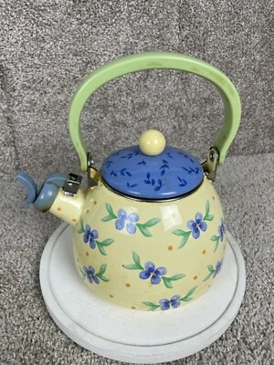 Tetera de cocina Pfaltzgraff Summer Breeze 6" silbante amarilla Foto 1 de 4