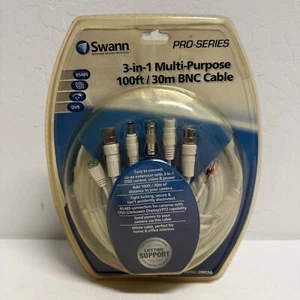 New Swann Pro Series 3 in 1 Multi Purpose 100ft/30M BNC CABLE PTZ capability - Picture 1 of 4
