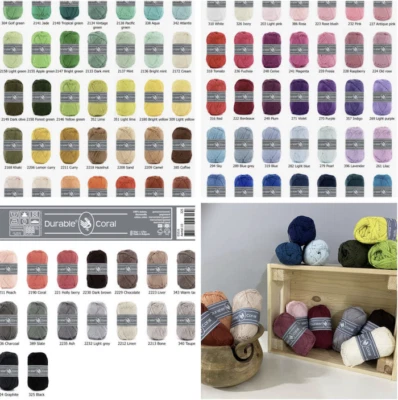 Durable Coral merzerisierte Baumwolle - 86 schöne Farben - Amigurumi - häkeln