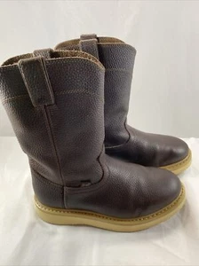 Justin Axe Soft Toe Work Boot Tan Mahogany Men's Size 8 Medium WK4908 - Picture 1 of 10