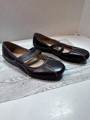 Naturalizer Shoes Womens 6M  Mary Jane Brown Leather Slip On Cushioned - Image 1 of 4