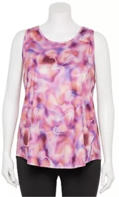 Womens Plus 3X Tek Gear DryTek Tank Top Gym Workout Moisture Wicking NWT Pink - Image 1 of 4