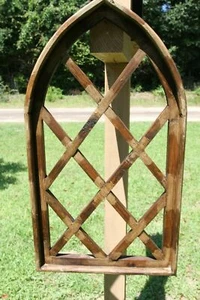 Large Farmhouse Cottage Wall Window Handmade Distressed Wood - Lattice - Picture 1 of 12