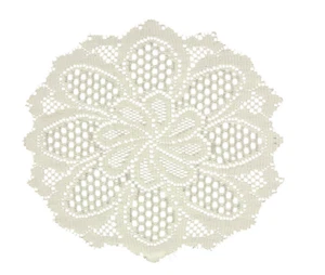 Tapetes decorativos redondos de poliéster blanco roto colección para el hogar paquete de 2 - Imagen 1 de 3