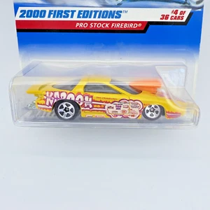 Hot Wheels 2000 First Editions #4 Pro Stock Firebird Pontiac Kaboom Yellow - Picture 1 of 5
