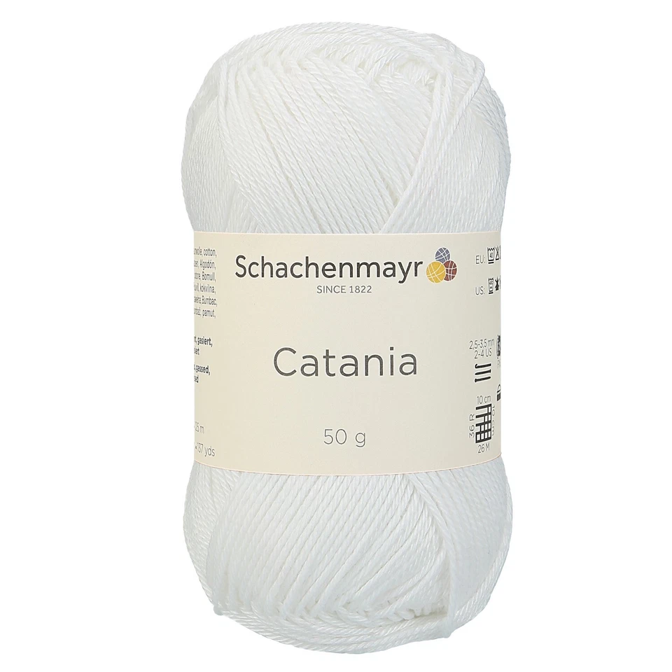 Schachenmayr Catania 50g weiß Häkelgarn Strickgarn