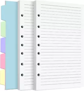 A5 Refill Paper, 7-Hole Planner Inserts for A5 Binder Budget Planner Journals No - Picture 1 of 6