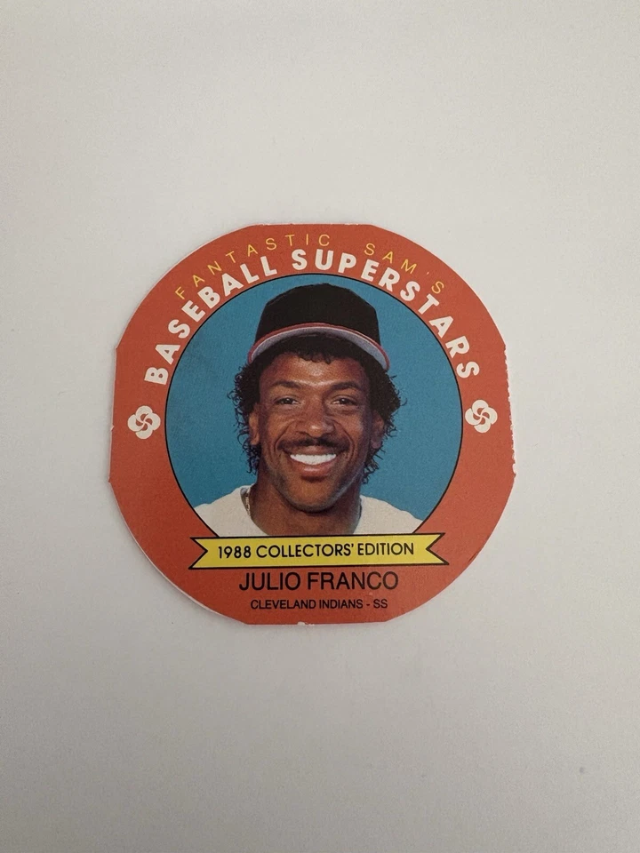 JULIO FRANCO 1988 FANTASTIC SAM'S BASEBALL DISC - Image 1 of 1