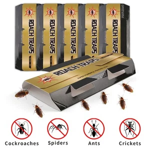 35 Pcs Roach Traps Indoor Cockroach Bug Pest Killer Bait Glue Traps Spider Motel - Picture 1 of 10