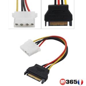 Câble Adaptateur Alimentation MOLEX IDE femelle vers SATA mâle - Imagen 1 de 1