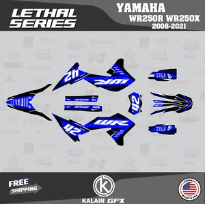 Graphics Kit for YAMAHA WR250X WR250R (2008-2021) Lethal Series - Blue - Picture 1 of 6