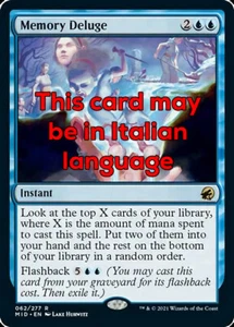 MTG MEMORY DELUGE EXC - DILUVIO DI RICORDI - MID - MAGIC - Picture 1 of 1