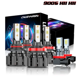 For Honda Pilot 2006-2018 - 6000K LED Headlight + Fog Light 6x Bulbs Combo Kit - Picture 1 of 14