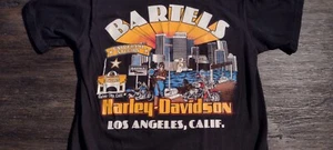 Vintage 90’s Bartels Harley Davidson Motorcycles Los Angeles Cal Shirt Size M - Picture 1 of 12