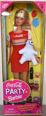 Barbie rubia vintage Playline Collector 1998 edición especial Coca-Cola Party Foto 1 de 4