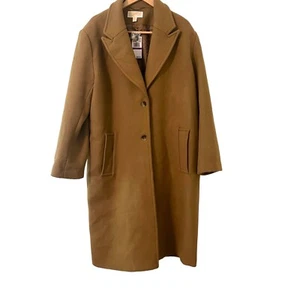 Michael Kors Wool Melton Oversized Coat Color Husk Size XXL Womens New With Tags - Picture 1 of 11