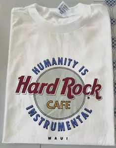 Camiseta Hard Rock Café MAUI Adulto Blanca XL Humanity is Instrumental 100% Algodón - Imagen 1 de 10