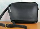 Aston Black Leather Messnger Crossbody Computer Bag Genuine Leatheer Made In Usa