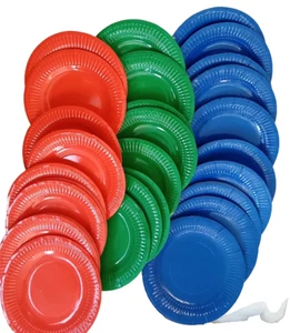 3 pack Paper Party Plates Colourful Round 18.5CM (3 packs x 25 each) 75 IN TOTAL - Picture 1 of 5