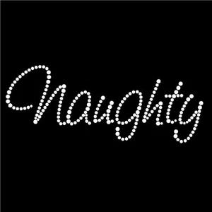 Hotfix Rhinestone Wedding Transfer iron on Naughty - Picture 1 of 1