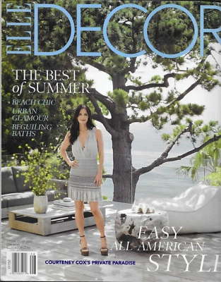 Elle Decor Magazine Courteney Cox Best of Summer Beach Chic Urban Glamour 2011 - Image 1 of 4