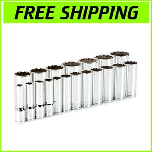 Heavy-Duty 19-Piece 1/2 Inch Drive Deep Socket Set for Ultimate Versatility - Picture 1 of 6