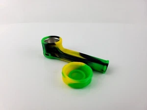 Pipa para fumar tabaco de silicona de 3,5" con cuenco de metal pipas de mano 309950-3 - Imagen 1 de 6