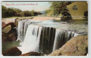 Postcard Bailey Falls Near La Salle and Ottawa, IL. - Picture 1 of 2