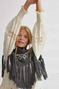ANTHROPOLOGIE Fransen Rollkragen Neu OS - Bild 1 von 6