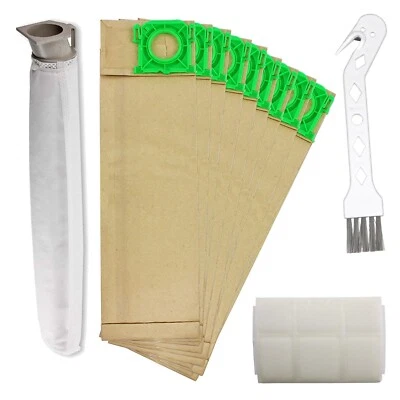 10 Beutel Filter Filter Service Kit Bürste für SEBO X1 X1.1 X2 X3 X4 Vakuum - Bild 1 von 4