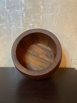 Cuenco de madera de teca vintage Dansk International IHQ Jens Quistgaard Malasia Foto 1 de 4
