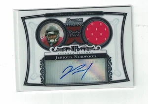 2008 Bowman Sterling Jerious Norwood Rookie Autograph Jersey Card - Atl Falcons - Picture 1 of 1
