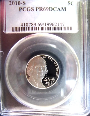 2010-S Jefferson Nickel - PCGS PR69 DCAM - Image 1 of 2