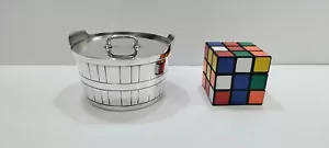 1950's Gorham EP YC348 Silverplate Lidded Butter Tub / Barrel / Bucket - Picture 1 of 6
