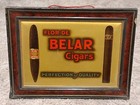 Antique FLOR DE BELAR CIGARS Tin Litho Store Advertising Counter Display Sign