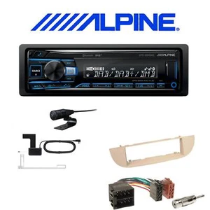 Alpine 1-DIN Autoradio DAB+ Bluetooth mit Einbauset für Fiat 500 500C Beige - Bild 1 von 5