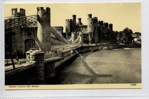 (Ga4172-100) Conway Castle and Bridge, COLWYN BAY c1950 EX - Picture 1 of 1