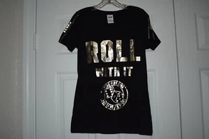 Victoria's Secret Kurzarmshirt PINK Gr. L LAS VEGAS ROLL WITH IT schwarz - Bild 1 von 12
