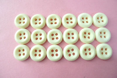 18 Acrylic Buttons 4-Hole Off-White Ivory 3/4" Foto 1 de 2