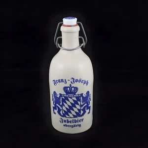 Botella Cerveza RETRO Franz Joseph Jubelbier Ceramica SALZGLASUR c1980s Alemania - Imagen 1 de 7